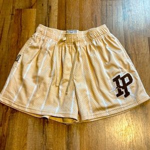 Inaka Power Cream Stripe Patch Shorts